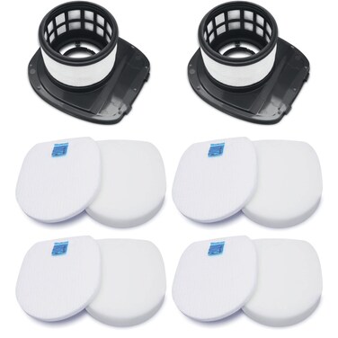 LANROON IX141 Filters Fit for Shark IX141 IX140 IZ140 IX142 IZ140C IZ142 UZ145 IZ141C IX141H WZ140 Stick Vacuum, Replace Part 616FJ140 &amp; 617FJ140, 2 Pack HEPA Filter 4 Pack Foam &amp; Felt Filter Kit