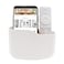 SUNFICON Adhesive Remote Control Holder Wall Mount Media Player Controller Holder Universal TV Remote Organizer Caddy Box Tray Easy Phone Charging Home Office Desk Nightstand White
