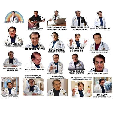 5 Pack-Dr Now Magnets, Dr. Now Magnets Fridge - 3" &Atilde;&mdash; 3" Magnets, Motivational Diet Helper - WHY You EAT SO Much?