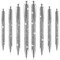 Jeyiour 8 Pcs Rhinestone Pen Bling Diamond Pens Wedding Rhinestones Silver Metal Ballpoint Pens Fancy Sparkly Crystal Pens Retractable Black Ink Pen for Women Office Birthday 0.7mm (Silver)
