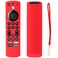 TOKERSE Remote Cover Compatible with Toshiba/Insignia/Omni/2 Series/4 Series TV Voice Remote, CT-RC1US-21 NS-RCFNA-21 CT95018 Silicone Remote Control Skin Sleeve Case Holder with Lanyard - Red