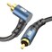 EMK RCA Subwoofer Cable 90 Degree RCA to RCA Audio Cable 24K Gold-Plated Nylon Braided Double Shielded Digital Analogue Supports Amplifiers,Home Theater,Hi-Fi Systems,Subwoofer(6.6ft/2m)