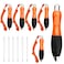 lyforx Big Fat Pens (12 Pack) Aids Writing For Tremor, Arthritis, Parkinson, Handicap, Carpal Tunnel Large Wide Grip Pens Retractable Ballpoint Pens (6 Pens + 6 Extra Refills)(Orange)