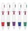 YYaaloa 5 Pack 4-in-1 Multicolor ink Ballpoint Pens 1.0mm Retractable Pens with Carabiner Clip Keychain for Adults Nurses Gift Pens (Multicolor 5 Pack)