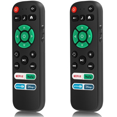 2 Pack Replacement Remote Control Only for Roku TV, Fit for TCL/Onn/Hisense/Element/Sharp/Philips/Westinghouse/Insignia/JVC/RCA/Hitachi/Sanyo Roku TV (Not for Roku Stick and Box)