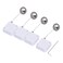 MECCANIXITY Retractable Cable Lock with Double-Sided Adhesive Remote Control Security Lock Round Iron Cap for TV, DVD,Showroom,Remote,600g 4Set White