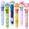 Heliar Multicolor Ballpoint Pen 0.7 mm, 10-in-1 Colored Retractable Cartoon Animal Ballpoint Pens for Office Back to School Supplies Students Children Kids Gift, 6 Count