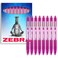 Zebra Z-Grip Smooth Retractable Ballpoint Pen - 1.0mm Nib - Pink - Pack of 8