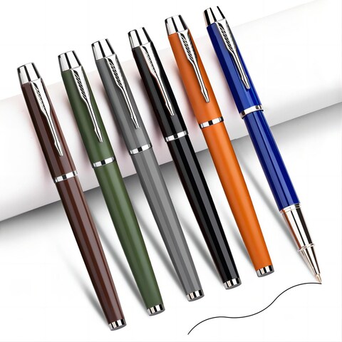 YONCOUX 6-pcs Luxury Metal Fine Point Ballpoint Pen, Personalized Vintage Colored Pen Holders, Best Ball Pen Gift Set For Men &amp; Women Gift Set, Office Supplies, Nice Pens (6-pcs Pens)