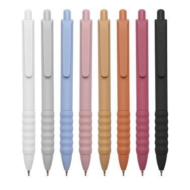 Aisibeiger Ballpoint Pens Black Ink Ball Point Pen with Super Soft Grip Medium Point 1.0mm Office Pens (8-count)