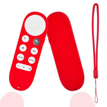Cover Replacement for Chromecast with Google TV 2020 Remote Control, Silicone Case (Red)