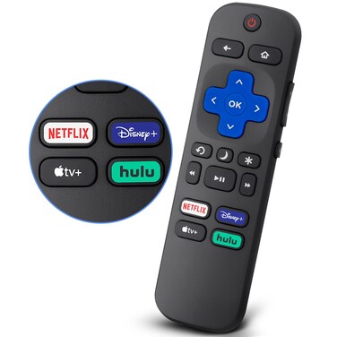 Replacement for Roku-TV-Remote, Compatible for TCL Roku/Hisense Roku/Onn Roku/Sharp Roku Series Smart TVs (Not for Roku Stick and Box)