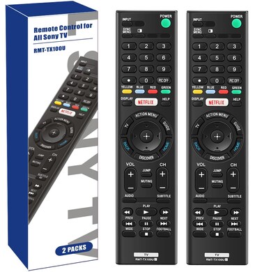 AZMKIMI RMT-TX100U Remote Replacement for Sony Bravia RMTTX100U TV Remote Control, if Applicable XBR75X850C XBR-55X855C KDL-50W800C KDL-50W800380 KDL-50W800BUN1 with Netflix Button (2 PCS)