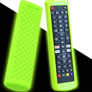 Case for LG TV Remote, Battery Cover Compatible with LG Remote Control for Smart TV AKB Series Universal TV Remote Cover Glow in The Dark Green