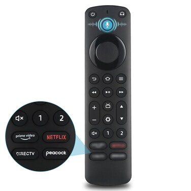 Voice Remote Control Pro Replacement for Fire Smart TV Stick, TV Cube, Compatible with Insignia, Toshiba, Pioneer Fire Smart TVs, with Remote Finder