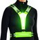 Ylzzrs LED Reflective Vest Running Gear, USB Rechargeable Light Up Running Vest Chest Phone Holder for Runners Night Walking,6-11hrs Light Adjustable Waist/Shoulder for Women Men Kids (Green)