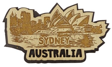Printtoo Wooden Australia Sydney Gift Engraved Fridge Magnet Souvenir Collectibles