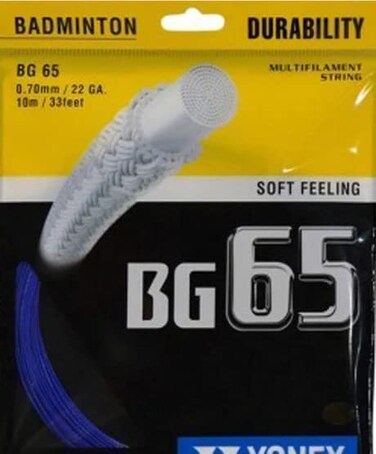 Yonex BG-65 Badminton String, Color Option (BG 65 - Royal Blue)