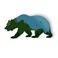 Bear Shape Mountains Nature Green - Magnet - Car Fridge Locker - 6