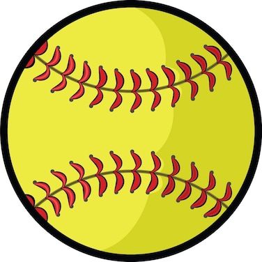 Car Magnet Sports Athlete Softball Magnetic Decal for Locker or Fridge, 5 3/4 Inches (Softball Magnet)