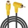 Duttek 90 Degree RCA Extension Cable, 24K Gold-Plated Subwoofer RCA Cable, RCA Male to Female Audio Cable Supports Shielded Digital Analogue for HDTV, DVD, Amplifiers 1-Pack (5FT/1.5M)