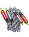 SNANSHI RCA Cables 30FT- 2RCA Male to 2RCA Male Stereo Audio Cable Nylon Braided, Double Shielded 2RCA to 2RCA Audio Cable for Home Theater, Amplifier, Hi-Fi System, Speaker