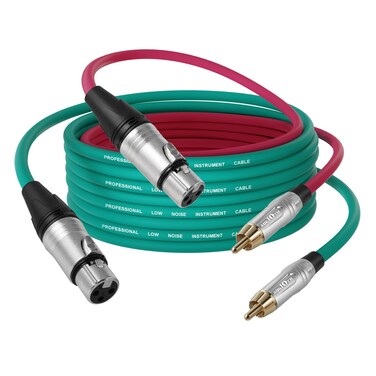 Augioth RCA to XLR Cable,Dual RCA Male to Dual XLR Female Cable,2 RCA Male to 2 XLR Male,3 Pin Mic to RCA Male Audio Interconnect Cable Patch Cords-10 Feet