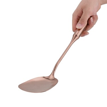 Soup Ladle Long Handle Spoons Modere Trim Spoon for Home Kitchen Dining Stainless Steel Spoon Cooking Serving Utensils Tool Ladle Rose Gold for Kitchen(rose gold)