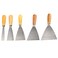Putty Knife Set 5 in 1 Wooden Handle Painting Tool Metal Wall Paper Remover Cement Scraper Construction Repair