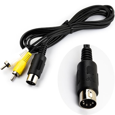 risingsaplings 6FT Audio Video AV Wire Cable 5Pin to RCA Connection Cord Compatible for Sega Genesis 1 &amp; Mega Drive 1