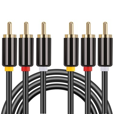 3RCA to 3RCA Cable Compoite AV DVD 3 RCA Male to Male Audio Video Cable (3ft/1m)