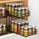 RCHYFEED Spice Rack, 2 Tier Pull out Cabinet Spice Organizer, Height Adjustable Slides out Ultra-smooth Racks for Spice Organization, Seasoning Organizer for Inside Cabinets(7.5" Wx10.5 Dx9.5 H)