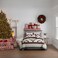 L'IRISDOM Patchwork Comforter King Size Quilt Bedding Set 100% Cotton Farmhouse Lightweight Coverlet Red Reversible Bedspread with 2 Pillow Shams