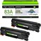 greencycle Compatible Toner Cartridge Replacement for HP 83A CF283A Work with Laserjet Pro MFP M125nw M201dw M225dw M127fw M127fn M125a Printer (Black,2-Pack)