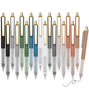 HuoHuair Pens Ballpoint 18-pcs Pens Medium Point Smooth Writing Pens Bulk Pens Black Ink 1.0 mm Journaling Pen Office Supplies for Women &amp; Men
