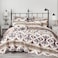 DaDa Bedding Baroque Quilted Bedspread Set - Reversible Paisley Comforter with Shams, Burgundy &amp; Rose Pink, Lightweight Southwest-Inspired Quilt for All Seasons 3-Piece - Queen Size
