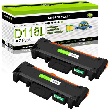 GREENCYCLE 2-Pack Compatible Toner Cartridge Replacement for Samsung MLT-D118L MLT-D118S D118L D118S Use for Xpress M3015DW M3065FW Printer (4000 Pages per Toner )