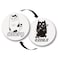 AHUIFT Dishwasher Magnet Clean Dirty Sign Funny Reversible Refrigerator Double Sided Flip Strong Kitchen Bonus Adhesive Plate Cat, White and Black