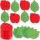 Feifeiya 18 Fall Harvest Apple Shaped Sticky Notes Pad Teacher Apple Shaped Self Memo Pad Leaf Apple Paper Bulletin Board Decorations for Home School Office Supplies