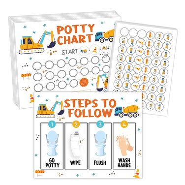 Monster Truck Theme Potty Training Chart for Toddlers Boys &amp; Girls, Step to Follow, Motivational Toilet Training Routine Chart Including Potty Training Chart, Instruction, Stickers - 10