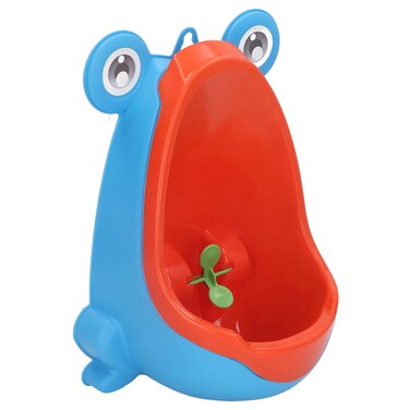 Potty Training Urinal for Boys, Cute Frog Standing Mounted Urinal with Aiming Target and Suction Cup, Bathroom Toilet Pee Trainer for Kids Toddlers Children Boy (Brown)