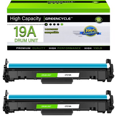 greencycle 2 Pack 19A Compatible Replacement for HP 19A Imaging Drum CF219A Drum Unit use for Laserjet Pro M130fw M130nw M130fn M130a M102w M102a Printer (Black, 2-Pack)
