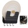 iMonse Pot Lids Holder Wall Mount with Drainage Box, Heavy Duty Pot Pan Lid Organizer, Cutting Board Rack Chopping Board Organizer with Spoon Hooks for Kitchen, Matte Black