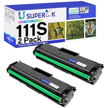 SuperInk 2 Pack High Yield MLT-D111S Toner cartridges Compatible for Samusng MLT-D111S MLTD111S 111S D111S D111L to Use with Xpress M2020W M2022W M2024W M2026W M2070W M2070FW Laser Printer