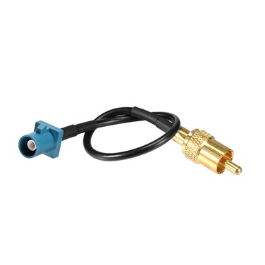 Superbat Fakra to RCA Cable, RCA Male to Blue Fakra Z Male Coax Pigtail 6" for Aftermarket Radio Head Unit Rear View Camera etc.