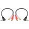 Poyiccot 3.5mm to RCA Cable, 3.5mm to 2RCA Female Audio Cable, RCA to Aux Cable Hi-Fi Sound RCA Stereo Audio Cord Gold Plated RCA Y Splitter Cable for MP3 Tablet Computer Speaker 25cm/0.8ft