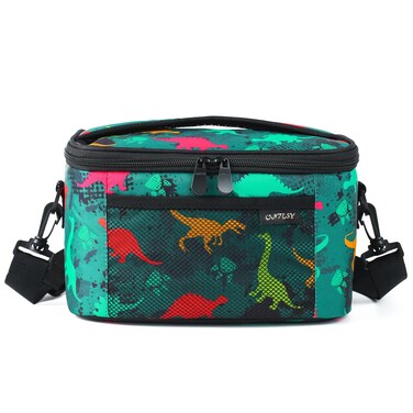 ONTESY Boys Lunch Bag, Dinosaur Lunch Box Leakproof Small Cooler for Men Women &amp; Kids Reusable Lunch Pail with Adjustable Shoulder Strap for Work School Picnic (Dinosaur)