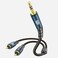 EMK 3.5mm to 2RCA Cable 24K Gold-Plated Nylon Braided RCA to Auxiliary Stereo Audio Headphone Male to Male 1/8 to RCA Cord for Tablet,Subwoofer,Home Theater,DVD Speaker,MP3/MP4,Player 5ft/1.5m