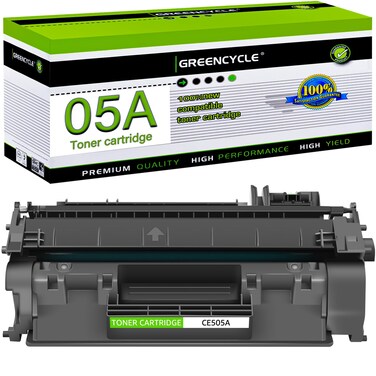 greencycle Compatible Toner Cartridge Replacement for HP 05A CE505A Work with Laserjet P2035 P2035N P2055DN P2030 P2050 P2055D P2055X 2055D Printer (Black, 1-Pack)