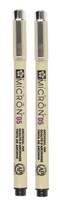 SAKURA PIGMA MICRON 05 FINELINER PEN, 0.45MM LINE WIDTH, PACK OF 2 (Black)